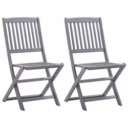 VidaXL 3064537 chaise d'extérieur Terrace Siège rembourré Bois d'acacia Gris