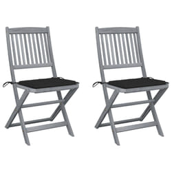 VidaXL 3064543 chaise d'extérieur Terrace Siège rembourré Bois d'acacia Noir