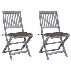 VidaXL 3064544, Terrace, Siège rembourré, Bois d'acacia, Taupe, Polyester, 485 mm