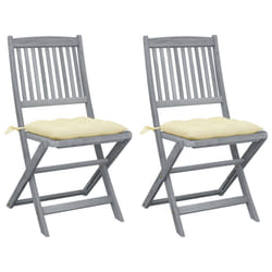 VidaXL 3064553 chaise d'extérieur Terrace Siège rembourré Bois d'acacia Crème, Blanc