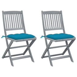 VidaXL 3064555 chaise d'extérieur Terrace Siège rembourré Bois d'acacia Bleu