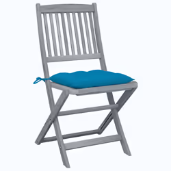 VidaXL 3064555 chaise d'extérieur Terrace Siège rembourré Bois d'acacia Bleu