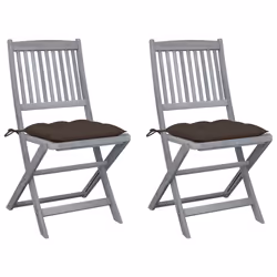 VidaXL 3064559, Terrace, Siège rembourré, Bois d'acacia, Taupe, Polyester, 485 mm