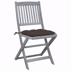 VidaXL 3064559 chaise d'extérieur Terrace Siège rembourré Bois d'acacia Taupe