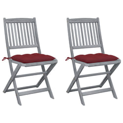 VidaXL 3064560 chaise d'extérieur Terrace Siège rembourré Bois d'acacia Rouge
