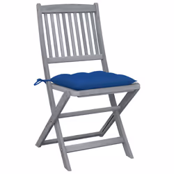 VidaXL 3064561 chaise d'extérieur Terrace Siège rembourré Bois d'acacia Bleu