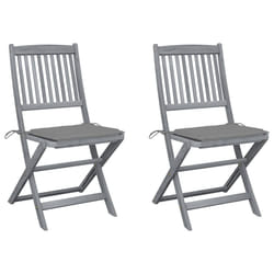 VidaXL 3064564 chaise d'extérieur Terrace Siège rembourré Bois d'acacia Gris