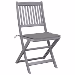 VidaXL 3064564 chaise d'extérieur Terrace Siège rembourré Bois d'acacia Gris