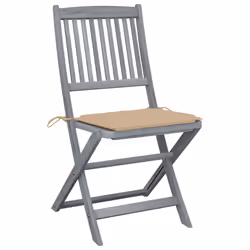 VidaXL 3064566 chaise d'extérieur Terrace Siège rembourré Bois d'acacia Beige