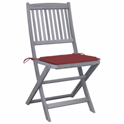 VidaXL 3064572 chaise d'extérieur Terrace Siège rembourré Bois d'acacia Rouge