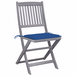 VidaXL 3064573 chaise d'extérieur Terrace Siège rembourré Bois d'acacia Bleu