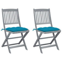 VidaXL 3064582 chaise d'extérieur Terrace Siège rembourré Bois d'acacia Bleu