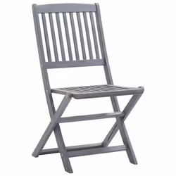 VidaXL 3064585 chaise d'extérieur Terrace Siège rembourré Bois d'acacia Noir