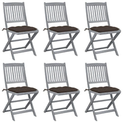 VidaXL 3064586 chaise d'extérieur Terrace Siège rembourré Bois d'acacia Taupe