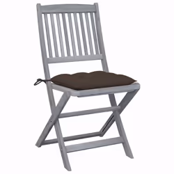 VidaXL 3064586 chaise d'extérieur Terrace Siège rembourré Bois d'acacia Taupe