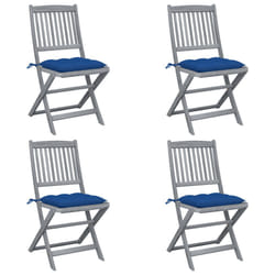 VidaXL 3064588 chaise d'extérieur Terrace Siège rembourré Bois d'acacia Bleu