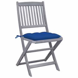 VidaXL 3064588 chaise d'extérieur Terrace Siège rembourré Bois d'acacia Bleu