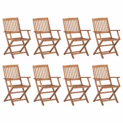 VidaXL 3064592 chaise d'extérieur Terrace Siège rembourré Bois d'acacia Crème