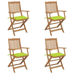 VidaXL 3064628 chaise d'extérieur Terrace Siège rembourré Bois d'acacia Vert