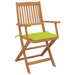 VidaXL 3064628 chaise d'extérieur Terrace Siège rembourré Bois d'acacia Vert