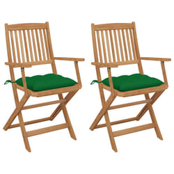 VidaXL 3064637 chaise d'extérieur Terrace Siège rembourré Bois d'acacia Vert