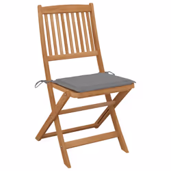 VidaXL 3064645 chaise d'extérieur Terrace Siège rembourré Bois d'acacia Gris