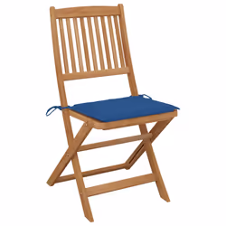 VidaXL 3064681 chaise d'extérieur Terrace Siège rembourré Bois d'acacia Bleu