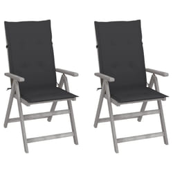 VidaXL 3064698 chaise d'extérieur Terrace Siège rembourré Bois d'acacia Anthracite