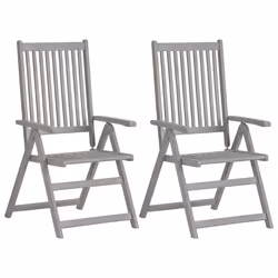 VidaXL 3064698 chaise d'extérieur Terrace Siège rembourré Bois d'acacia Anthracite - Vue supplémentaire 2