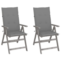 VidaXL 3064699 chaise d'extérieur Terrace Siège rembourré Bois d'acacia Gris