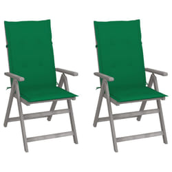 VidaXL 3064703 chaise d'extérieur Terrace Siège rembourré Bois d'acacia Vert