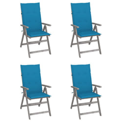 VidaXL 3064732 chaise d'extérieur Terrace Siège rembourré Bois d'acacia Bleu