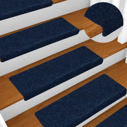 Vidaxl - Tapis d'escalier 15 pcs Tissu aiguilleté 65x21x4 cm Bleu