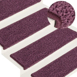 Vidaxl Tapis d'Escalier - Violet Foncé