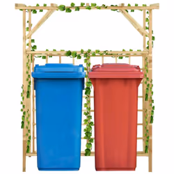 Description générale Cette pergola en bois pour poubelles doubles est un complément décoratif parfait pour votre jardin ou to ...