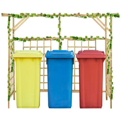Vidaxl - Pergola de jardin pour poubelles triples Bois de pin imprégné