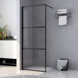 Vidaxl - Paroi de douche à l'italienne à verre esg Noir 100x195 cm