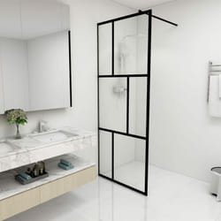 Vidaxl - Paroi de douche à l'italienne avec verre trempé Noir 80x195 cm