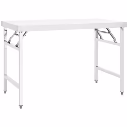 Cette table de travail pliable est parfaite pour la préparation et le service des aliments et est idéale pour un bar de cuisi ...