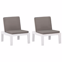 VidaXL 3059823, Terrace, Siège rembourré, Plastique, Blanc, Coton, 650 mm