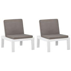 VidaXL 3059823 chaise d'extérieur Terrace Siège rembourré Plastique Blanc