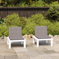 VidaXL 3059823 chaise d'extérieur Terrace Siège rembourré Plastique Blanc