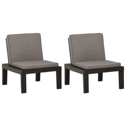 VidaXL 3059824 chaise d'extérieur Terrace Siège rembourré Plastique Gris