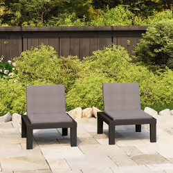 VidaXL 3059824 chaise d'extérieur Terrace Siège rembourré Plastique Gris