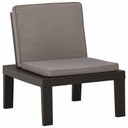 VidaXL 3059824 chaise d'extérieur Terrace Siège rembourré Plastique Gris