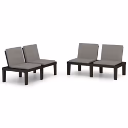 VidaXL 3059826, Gris, Plastique, Adultes et enfants, 1300 mm, 650 mm, 700 mm