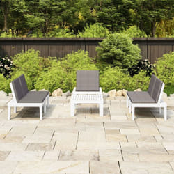 Vidaxl - Salon de jardin 4 pcs avec coussins Plastique Blanc