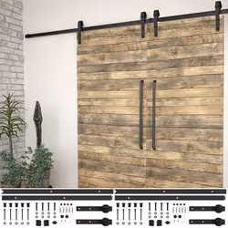 Avec le kit de fixation pour porte coulissante, vous pourrez ouvrir ou fermer les portes coulissantes de votre grange, cuisin ...