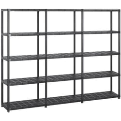 Vidaxl - tagère de rangement à 5 niveaux Noir 213x38x170 cm Plastique