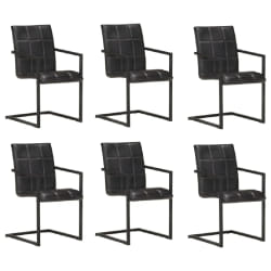 Lot de 6 chaises cantilever - Noir
